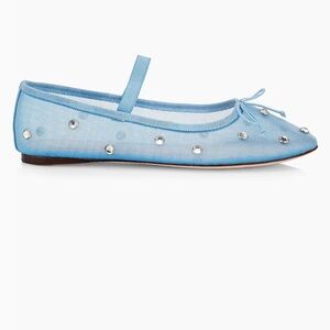 Loeffler Randall Leonie Crystal Mesh Ballet Flats in Blue (size 8.5) NWT
